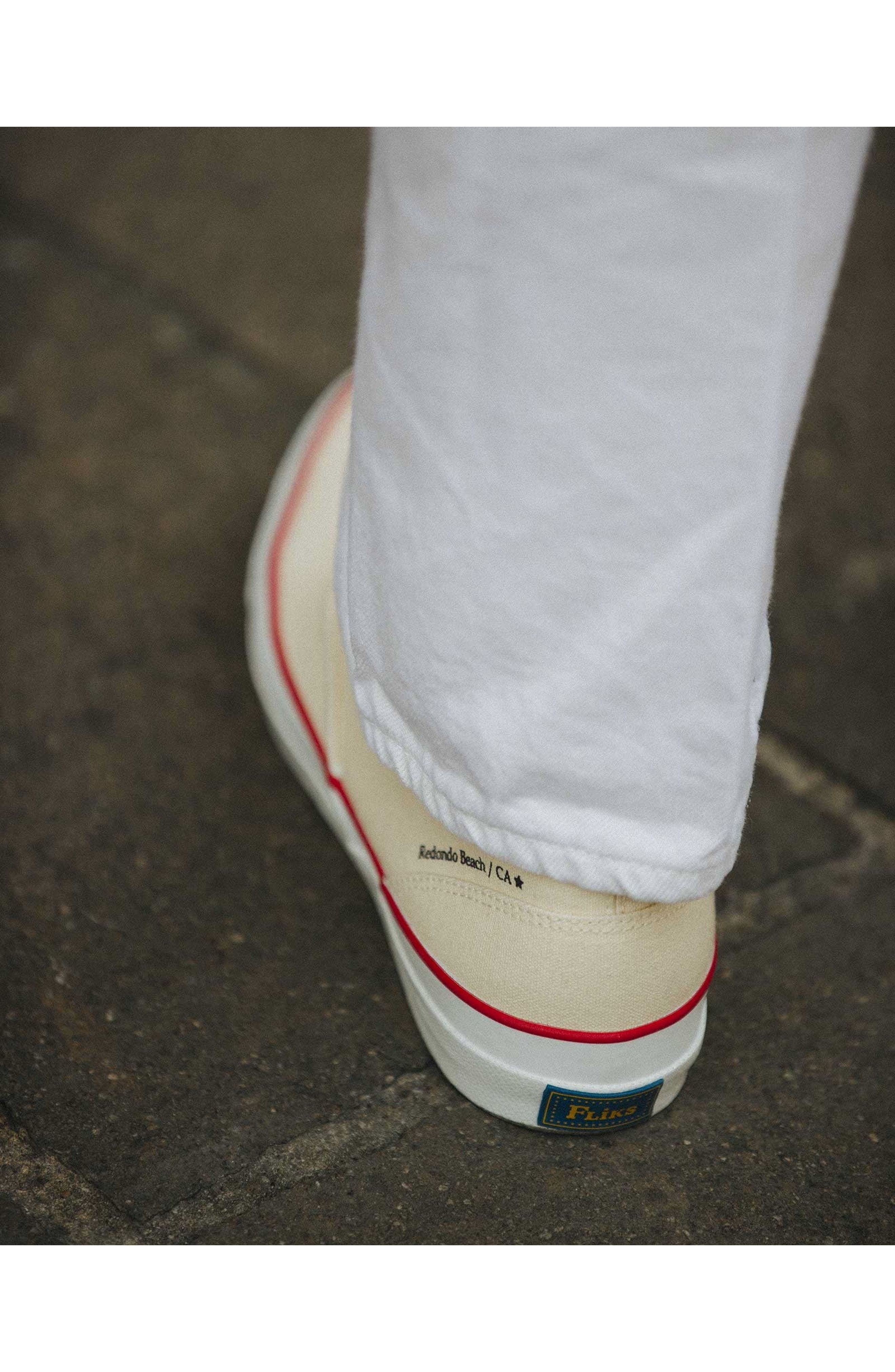 Redondo Canvas Sneakers by Mr. Fliks, Alternate, color, WHITE LINE RED