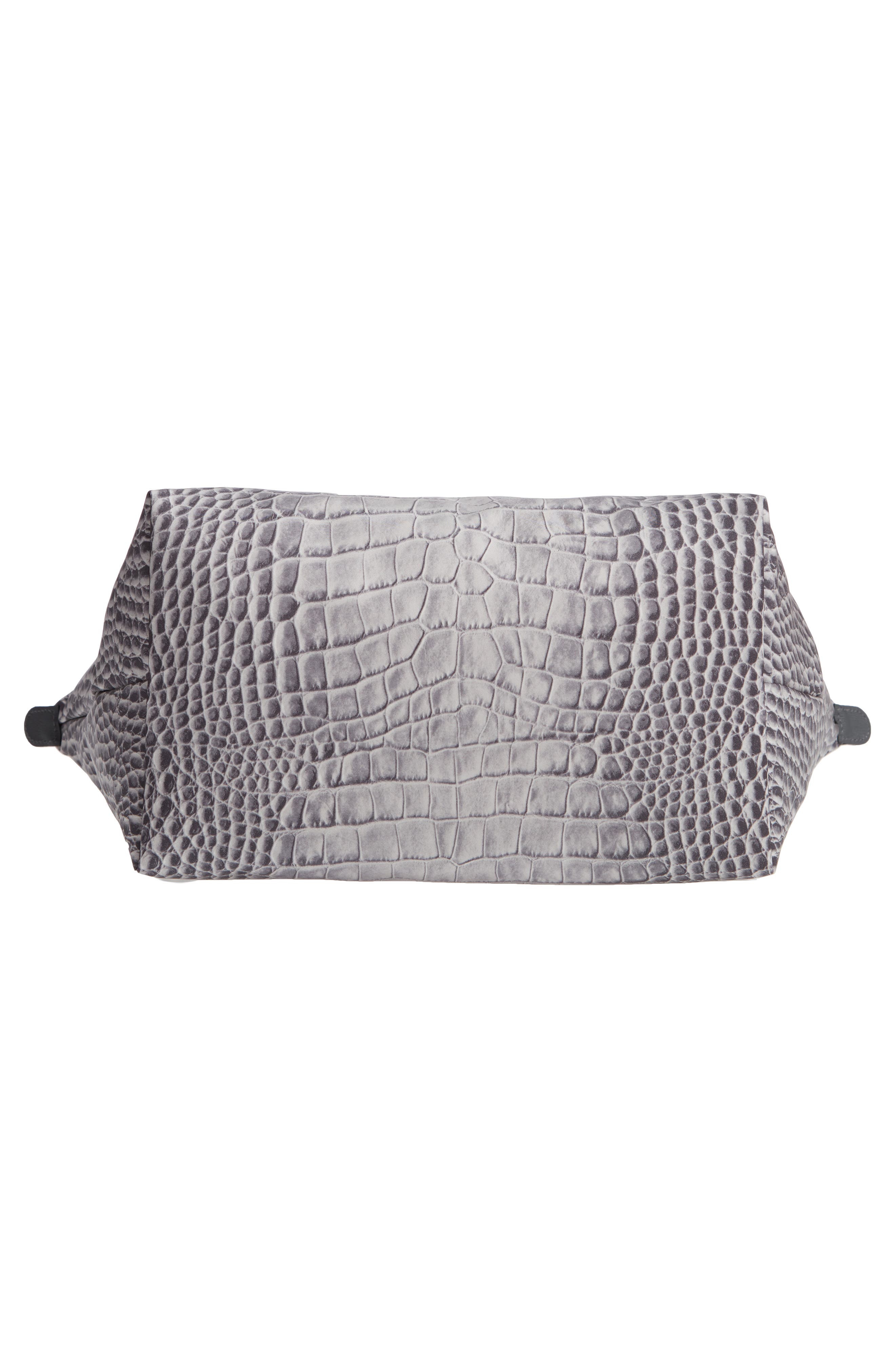 Longchamp Large Le Pliage Croc Print Tote, Alternate, color, 