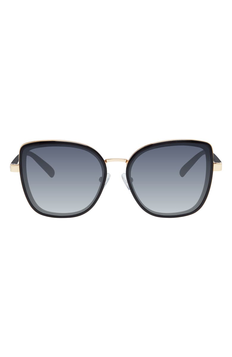 Kurt Geiger London 57mm Square Sunglasses, Main, color, Black/ Gold