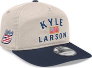 New Era Men's New Era  Khaki/Navy Kyle Larson Flag 19TWENTY Adjustable Hat