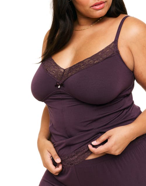 Shop Adore Me Suzanna Pajama Cami And Pants Set In Dark Purple