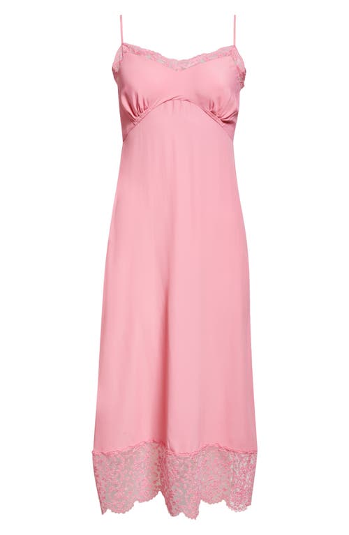 Simone Rocha Lace Trim Slipdress In Bright Pink