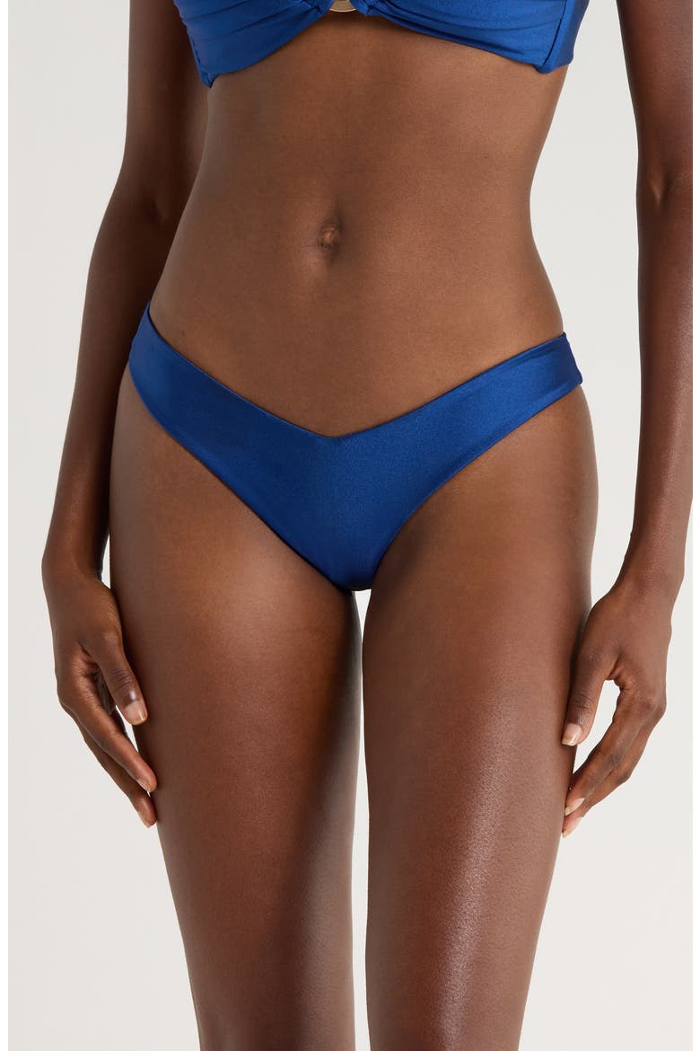 Y-Cut Thong Bikini Bottoms, Main, color, MYSTIC MOON