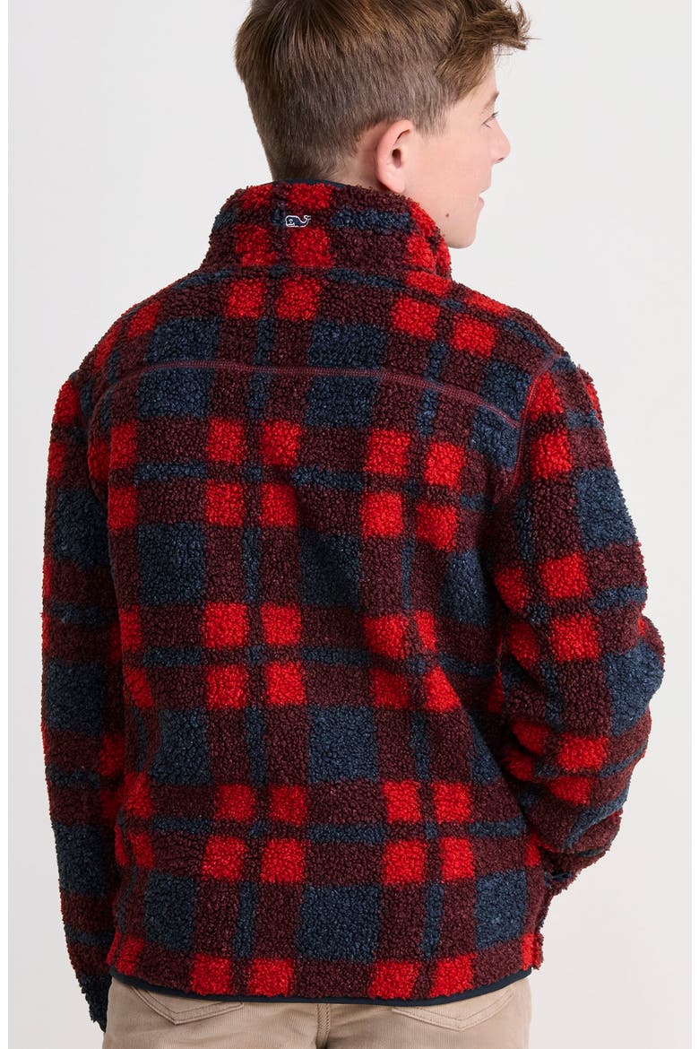 Kids' Plaid Supershep Fleece Zip-Up Jacket, Alternate, color, RED VELVET