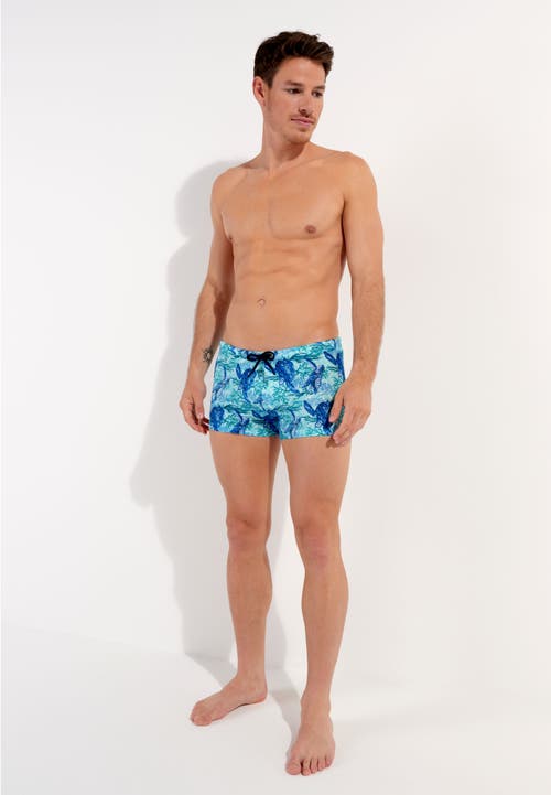 Hom Tartane Swim Shorts In Blue Print