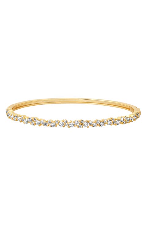 Luminous Cubic Zirconia Cluster Bangle
