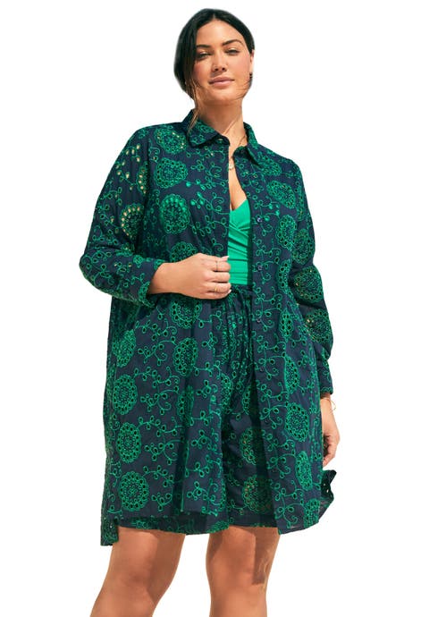 Eyelet Cover-Up Shirt