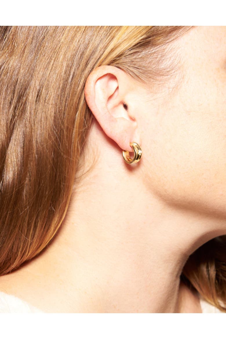 Blanca Hoop Earrings, Alternate, color, Brass
