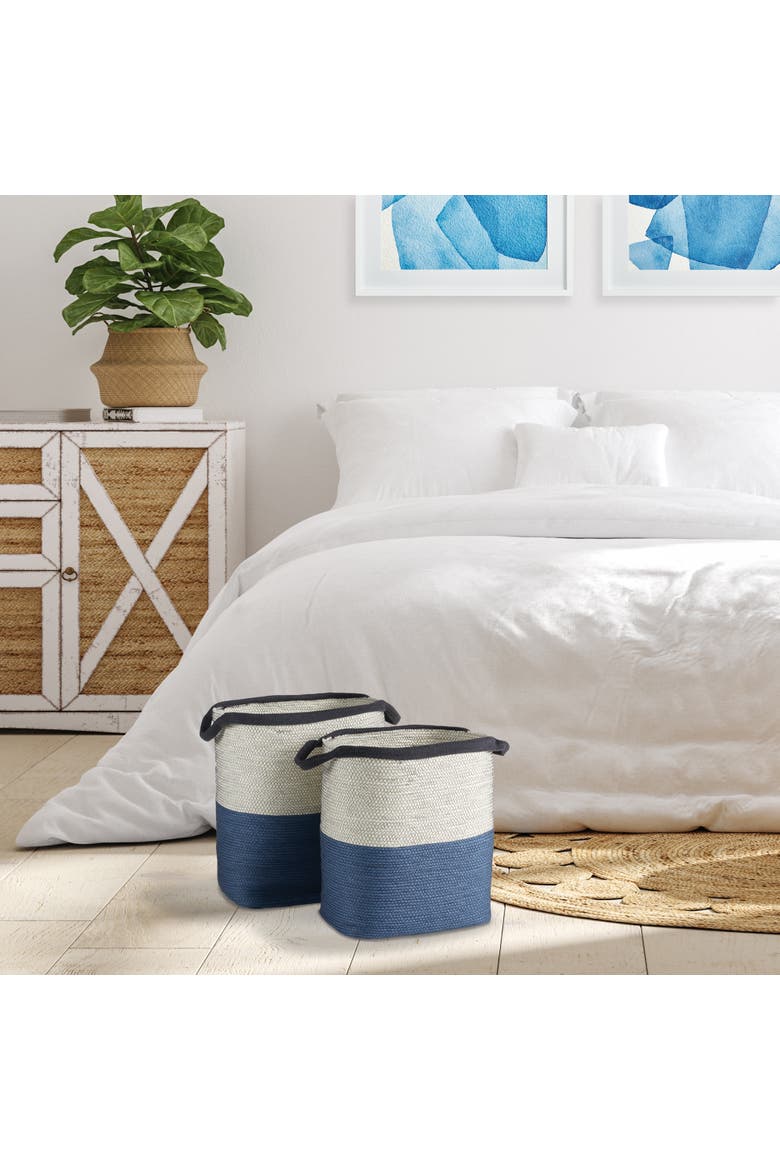 Ayden Baskets With Handles Set of 2, Alternate, color, White