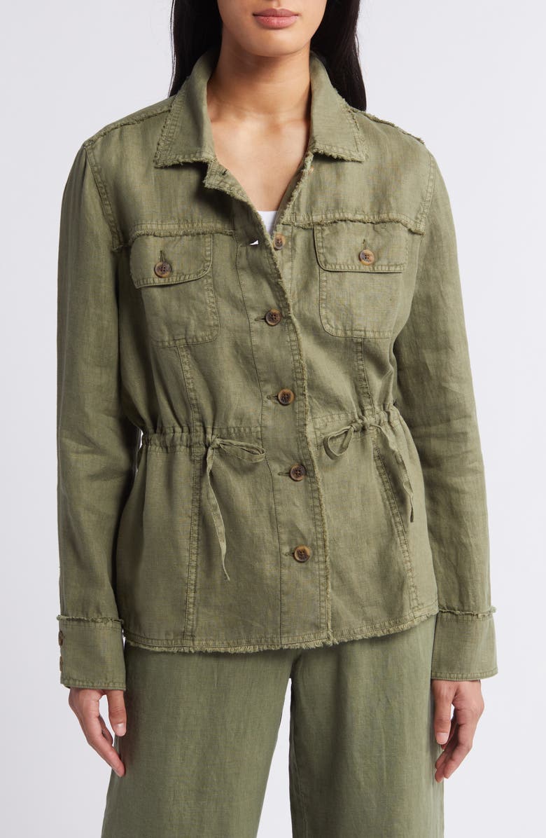 Tommy Bahama Two Palms Linen Utility Jacket, Alternate, color, Tea Leaf