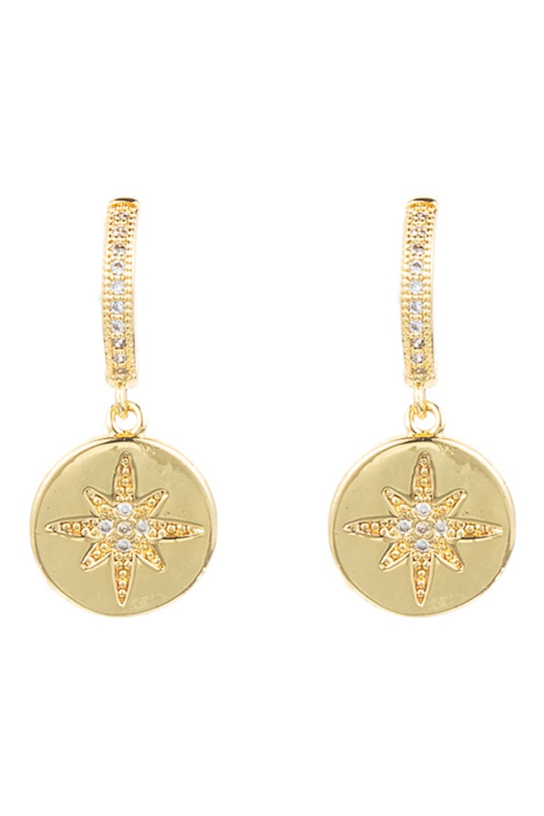 North Star Drop Earrings, Main, color, GOLD