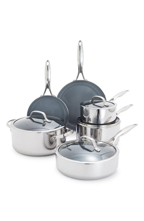 Greenpan Valencia 11-piece Stainless Steel Cookware Set In Stainless Steel