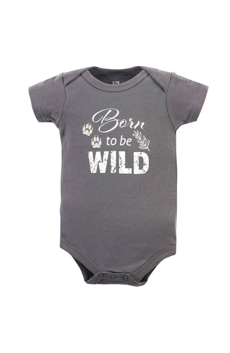 Hudson Baby Cotton Bodysuits 7-Pack, Alternate, color, Vintage Safari