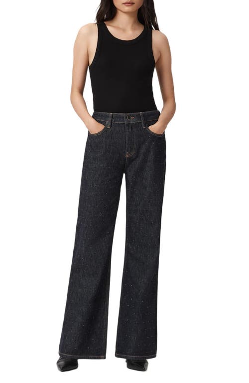 Allsaints Ember Sparkle Wide Leg Jeans In Black
