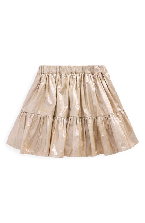Mini Boden Kids' Metallic Tiered Skirt In Blue