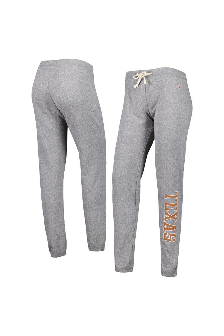 Women's League Collegiate Wear Heather Gray Texas Longhorns Victory Springs Tri-Blend Jogger Pants, Main, color, Heather Gray