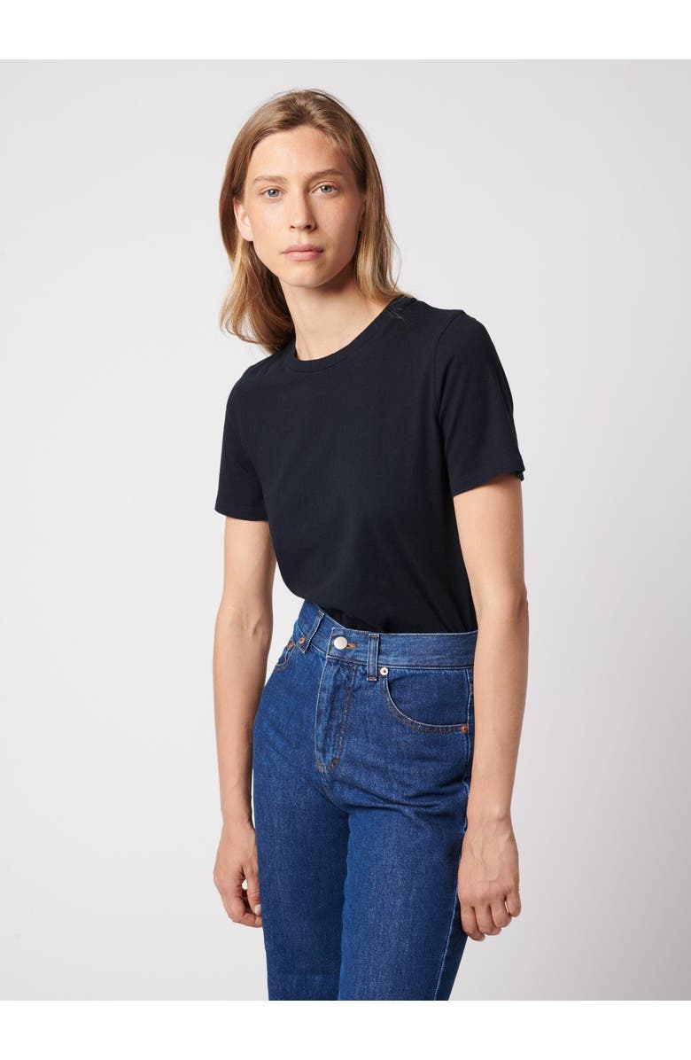 Majestic Filatures Cotton 'Silk Touch' Short Sleeve Crewneck T-Shirt, Main, color, Noir