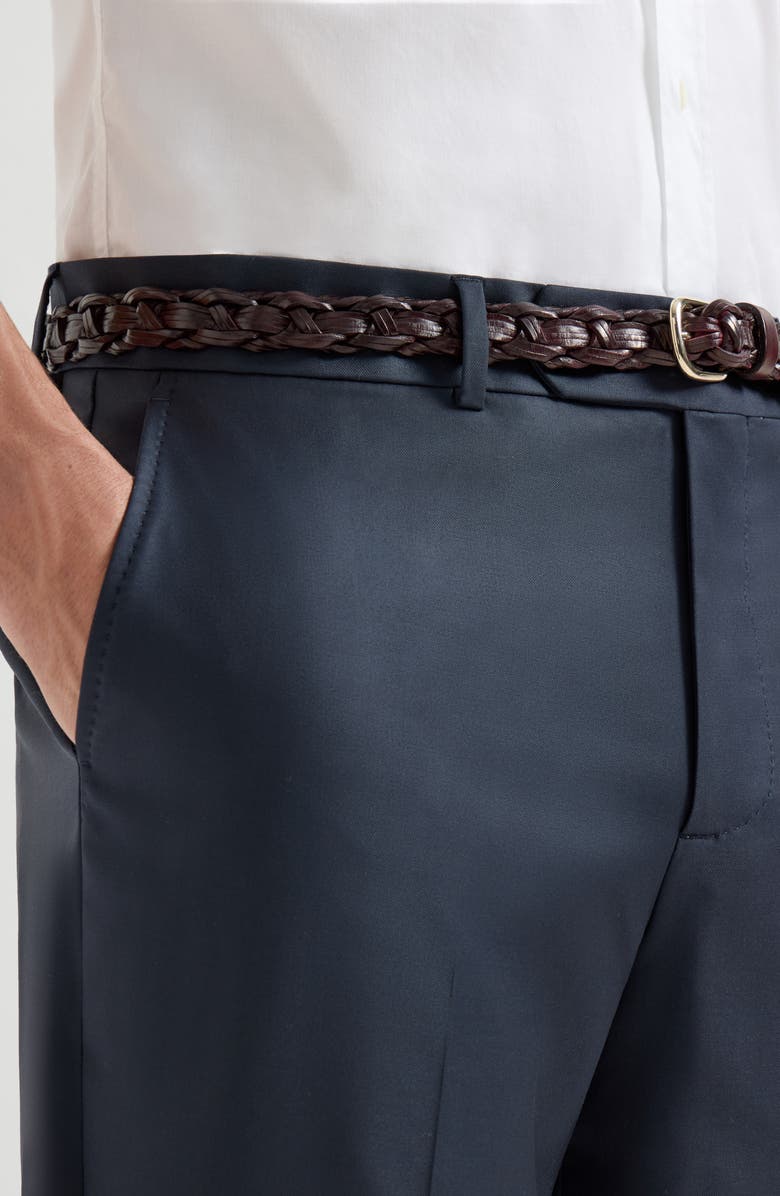 Brunello Cucinelli Virgin wool trousers, Alternate, color, Navy Blue