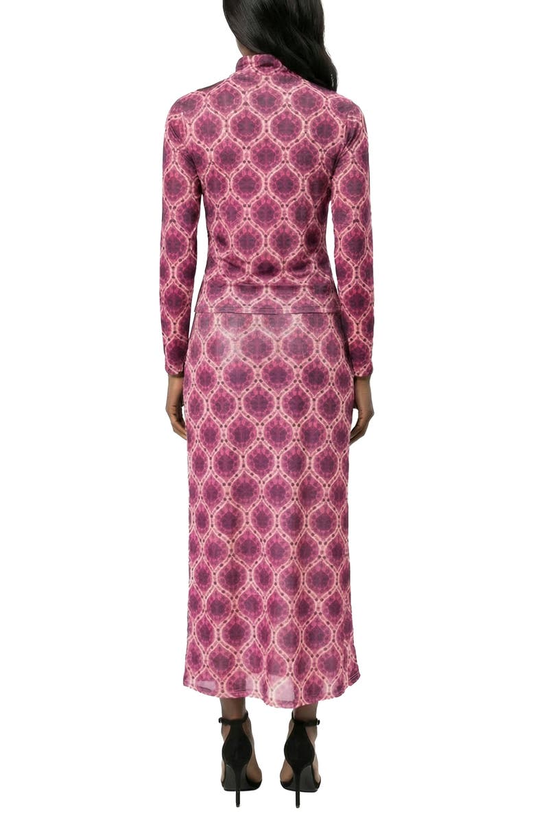 AREA STARS Mara Fleur Skirt, Alternate, color, Burgundy