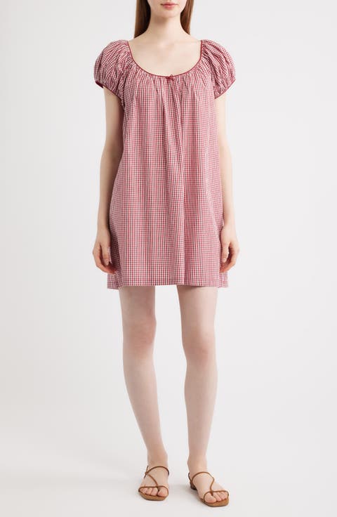 Julia Gingham Cotton Shirt Dress