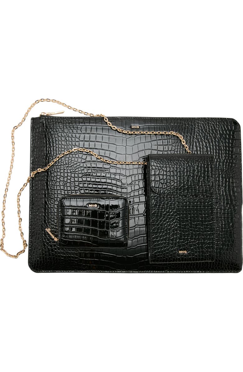 MANGO Croc Embossed Laptop Case, Alternate, color,