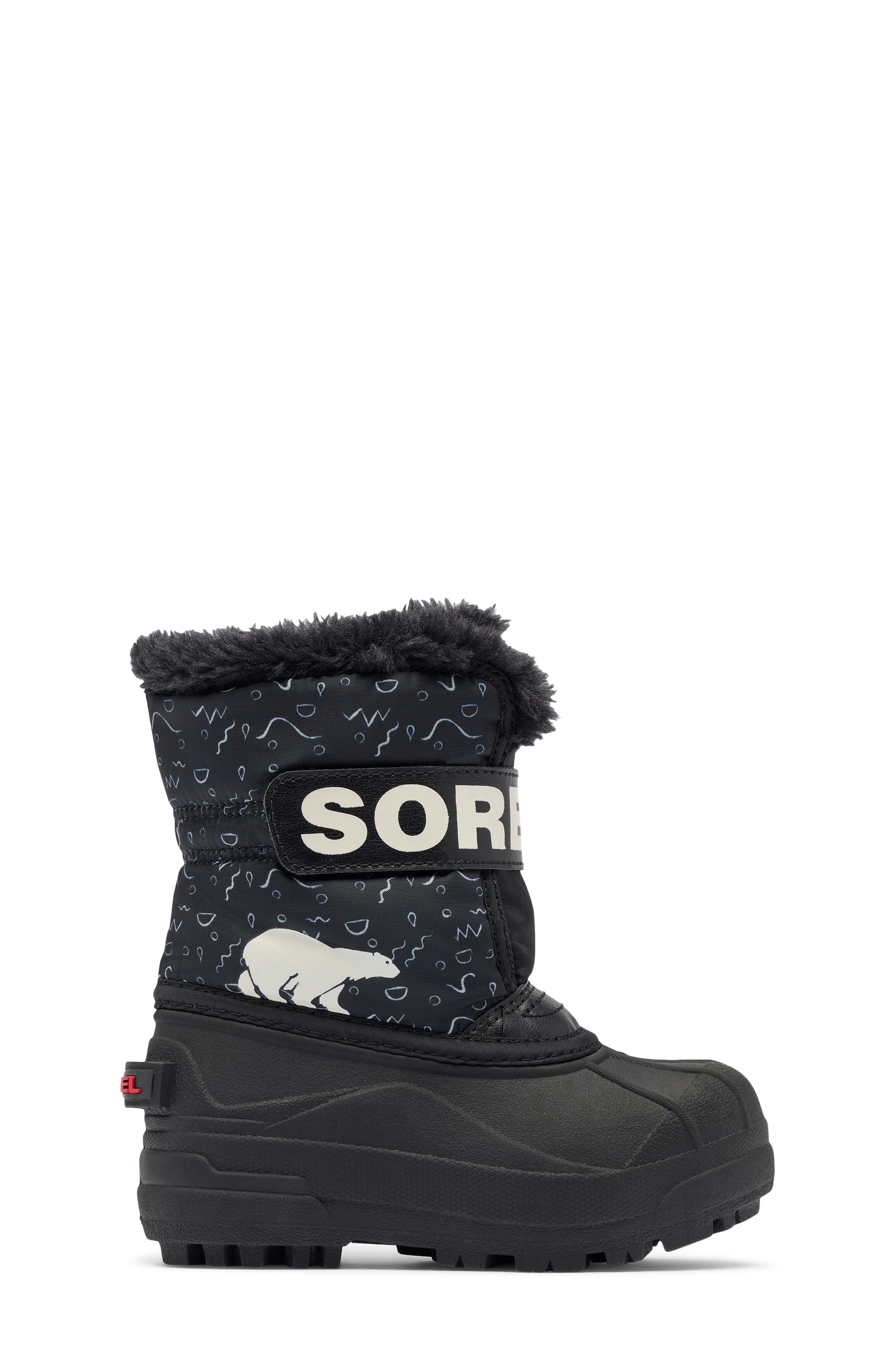 Kids' Snow Commander Insulated Waterproof Boot, Alternate, color, BLACK/ BRIGHT RED