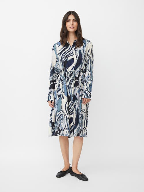 Masai Copenhagen Maneile Long Sleeve Waist Belt Dress In Multi