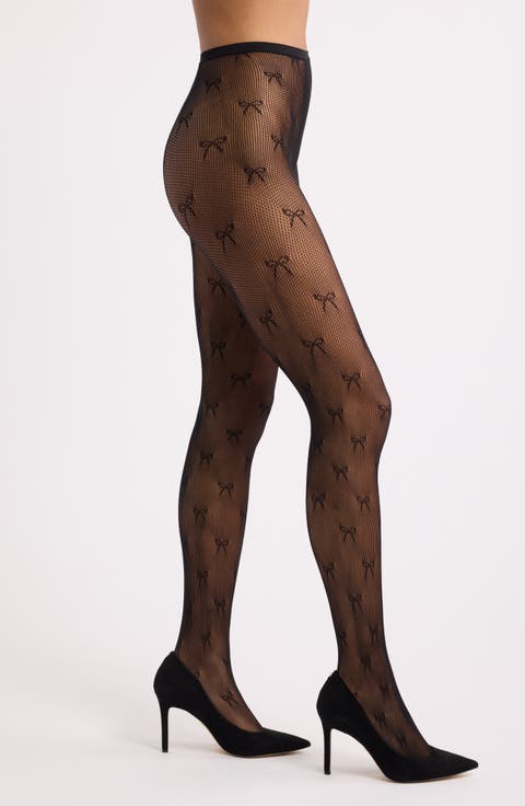 Bow Fishnet Tights