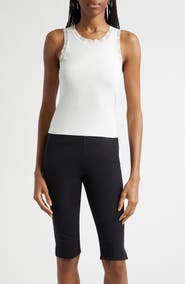 POSSE Roberta Lace Trim Cotton Tank