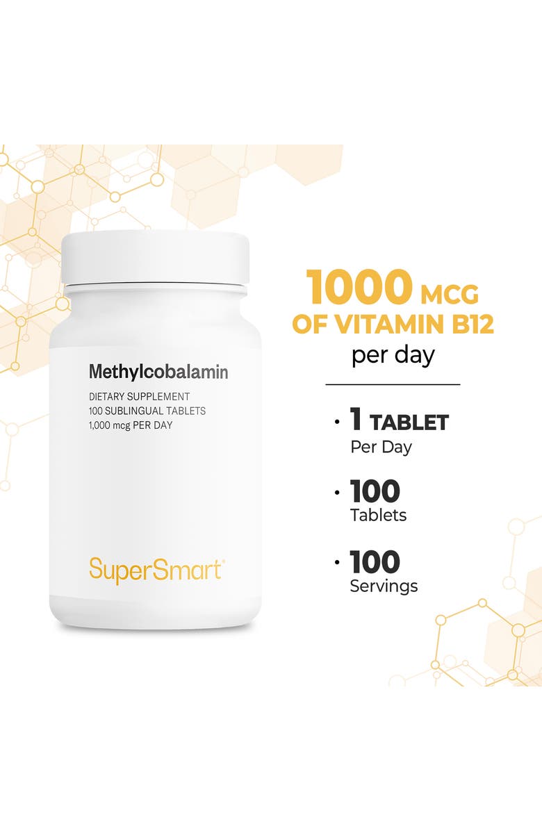 SuperSmart Methylcobalamine B12 1000mcg, Alternate, color, NO COLOR