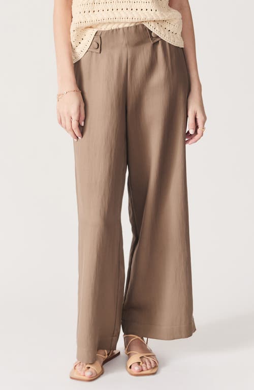 DELUC Salvador Wide Leg Ankle Pants in Khaki at Nordstrom, Size Medium