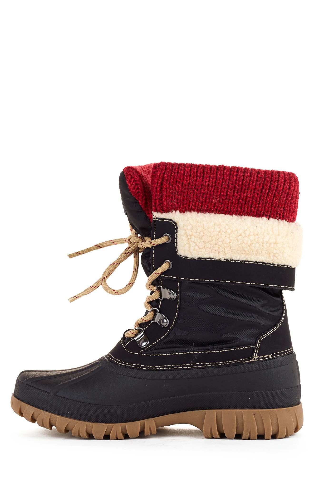 Cougar Creek Waterproof Faux Shearling Lined Snow Boot, Alternate, color, 