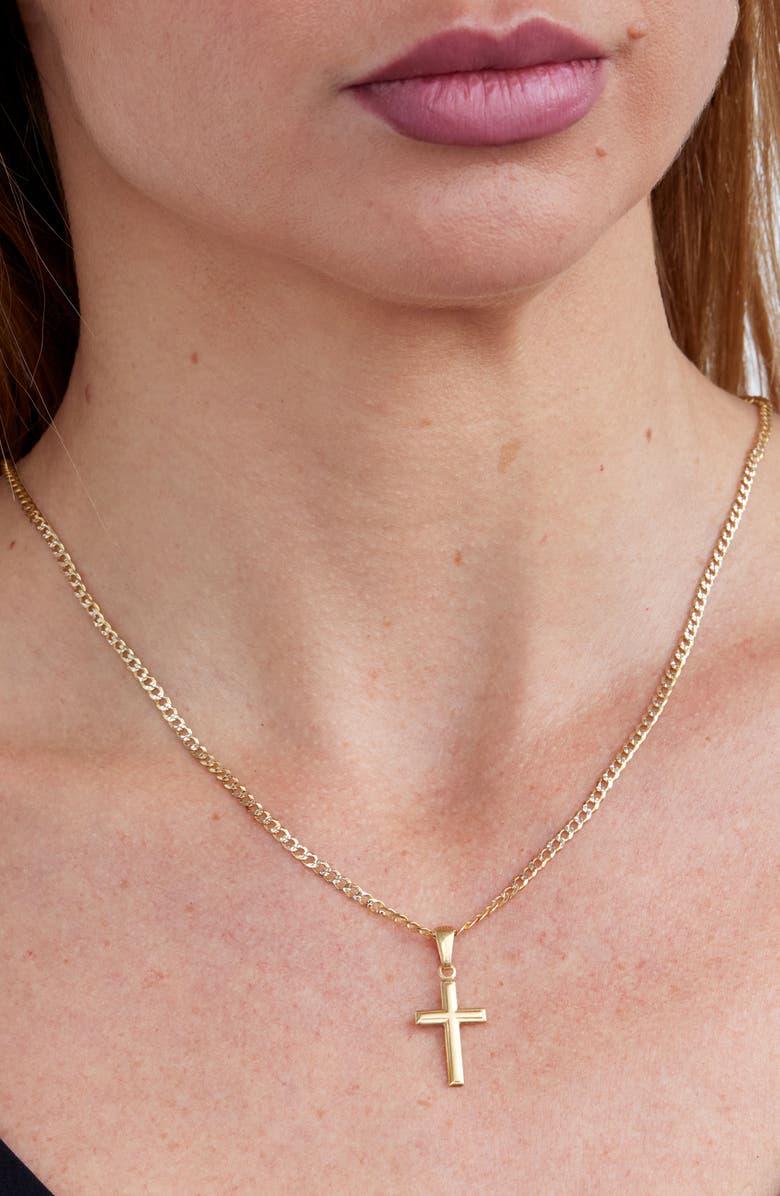 Italian Cross Pendant Necklace