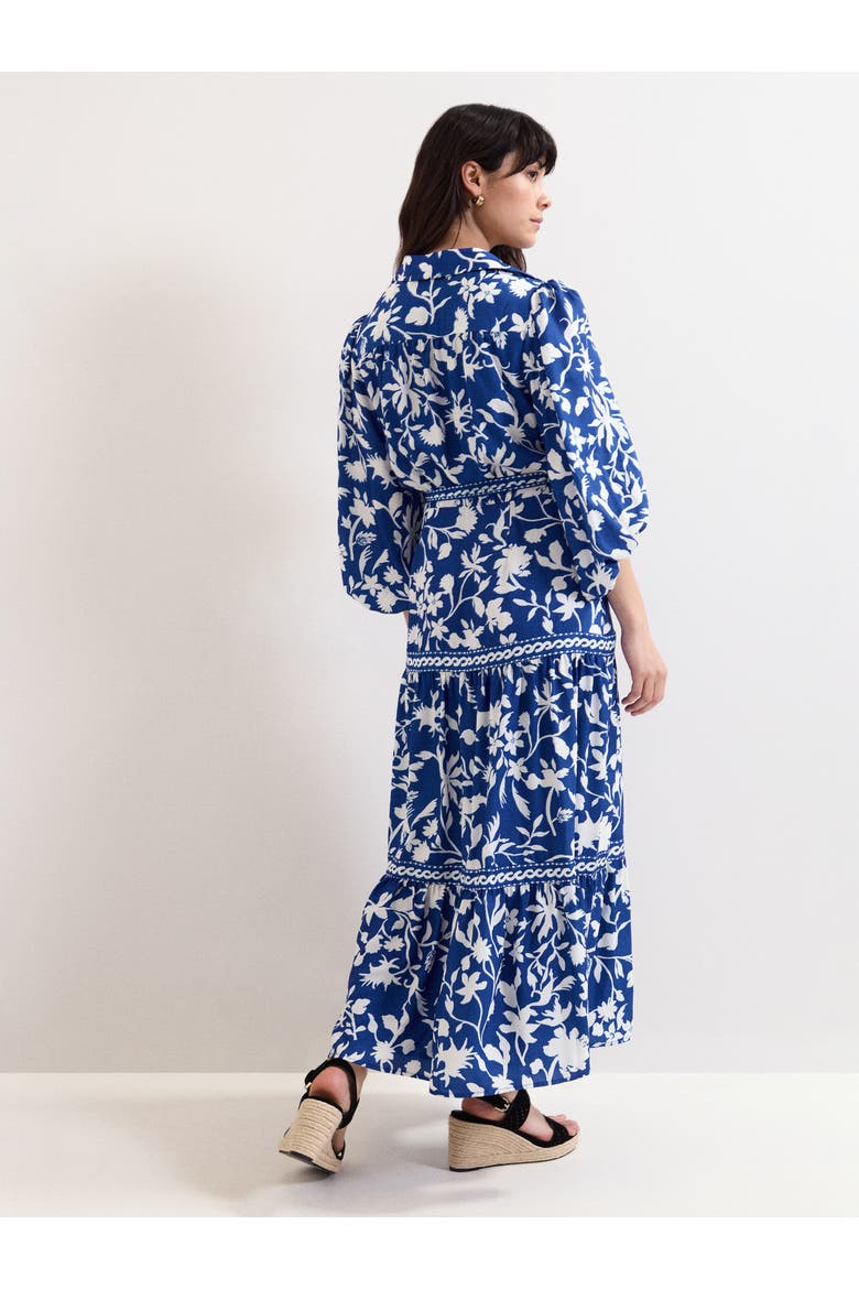 Floral Print Shirt Dress, Alternate, color, Blue