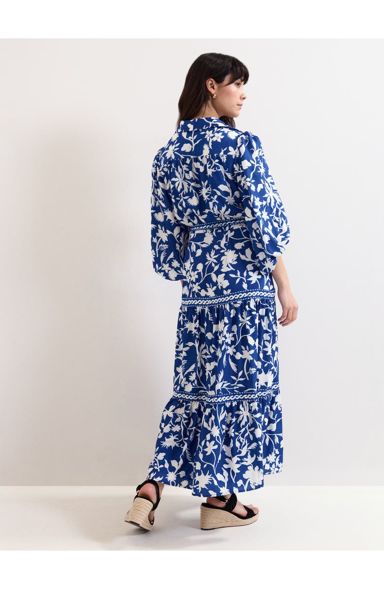 Phase Eight Coralie Floral Print Shirt Dress, Alternate, color, Blue