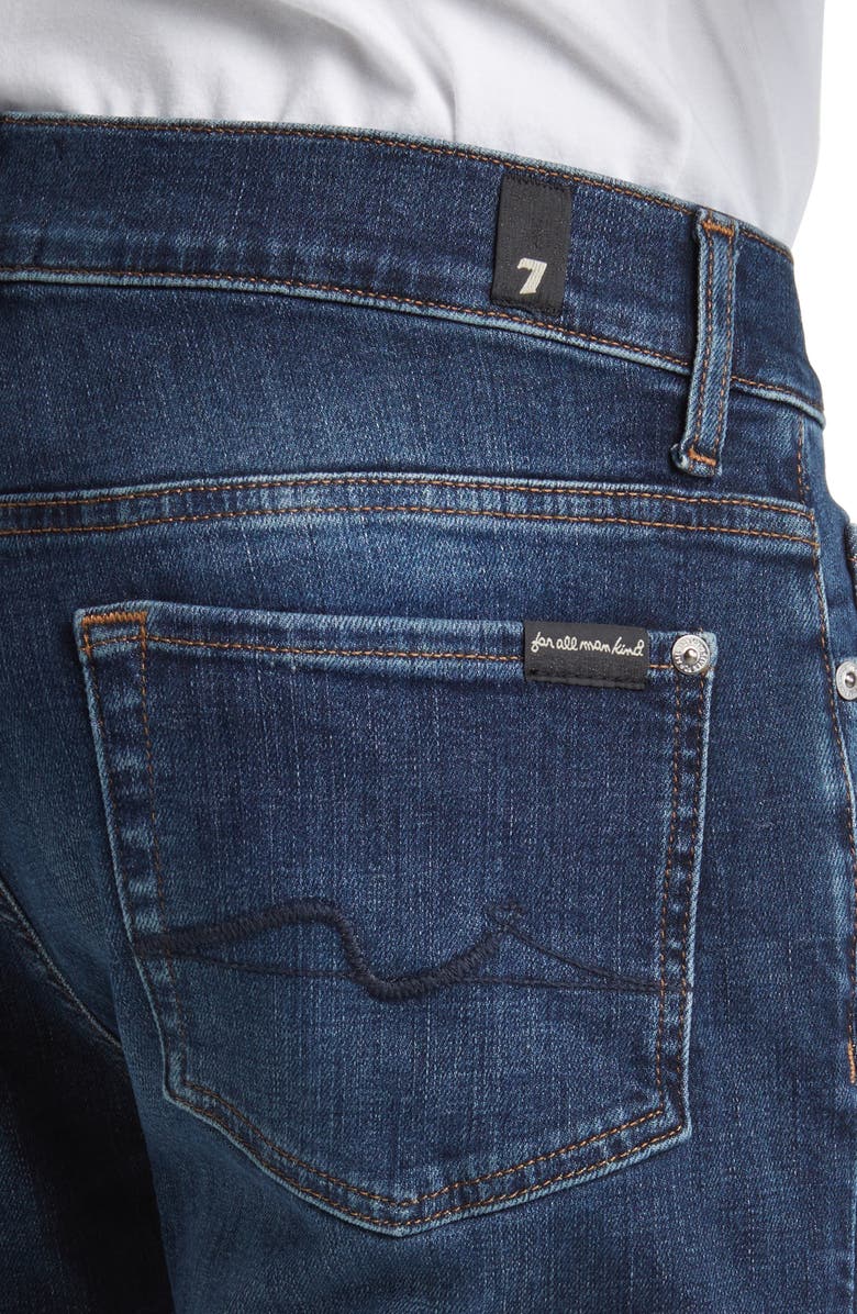 7 For All Mankind Paxtyn Squiggle Skinny Jeans, Alternate, color, Native