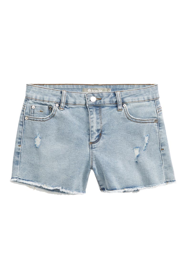 Kids' Distressed Denim Shorts, Main, color, INDIGO