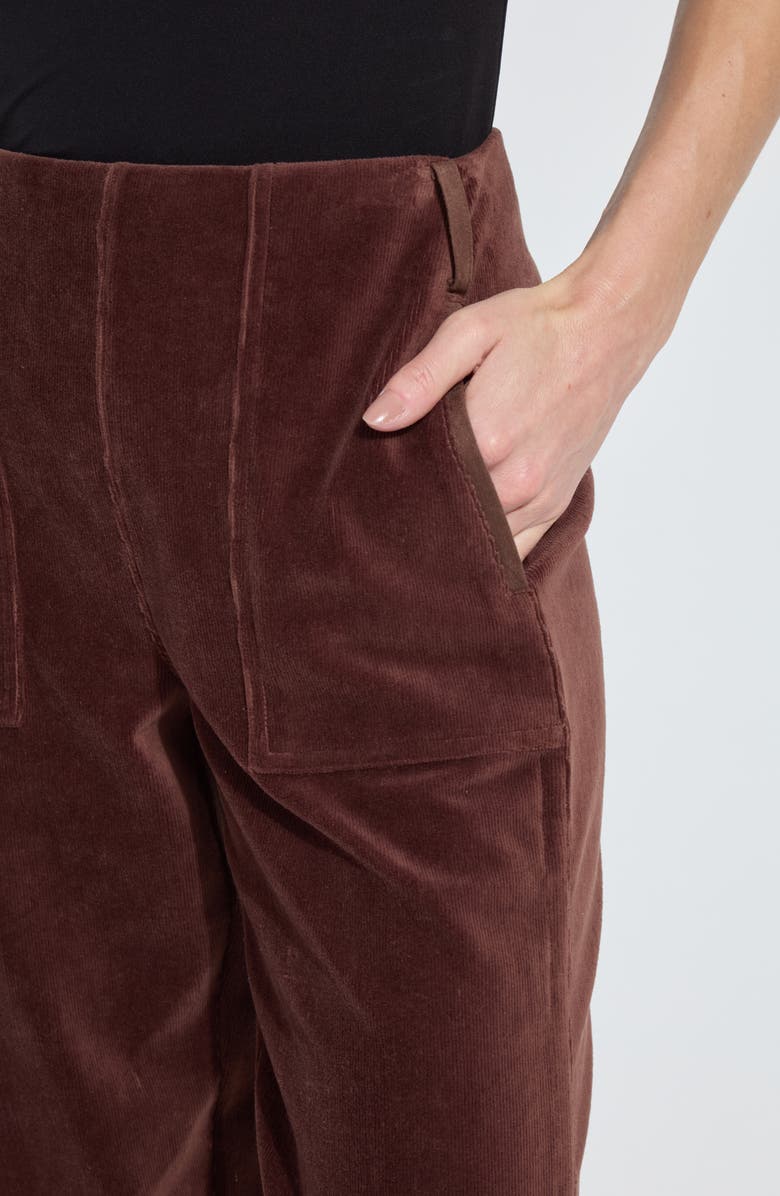 Lysse Tatum Corduroy Crop Barrel Leg Pants, Alternate, color, Polished Wood