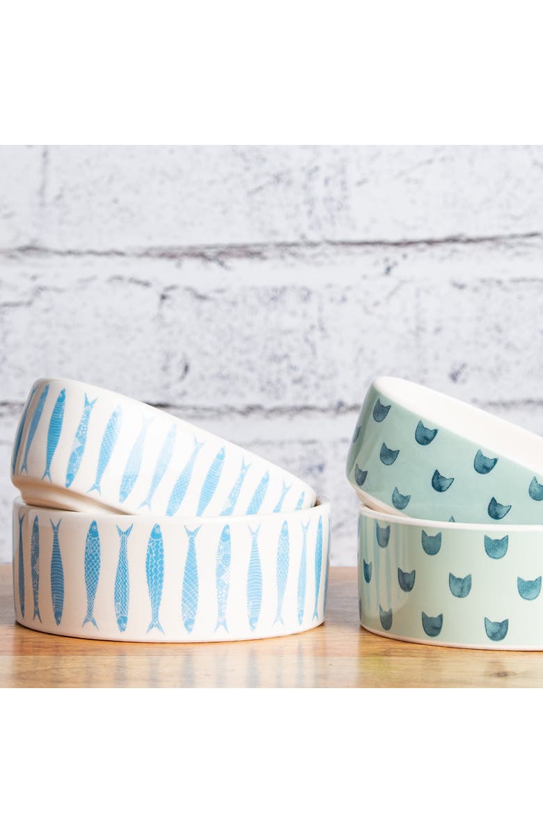 PARK LIFE DESIGNS 5.25 Inch Oval Cat Dish Faro, Alternate, color, Multicolored