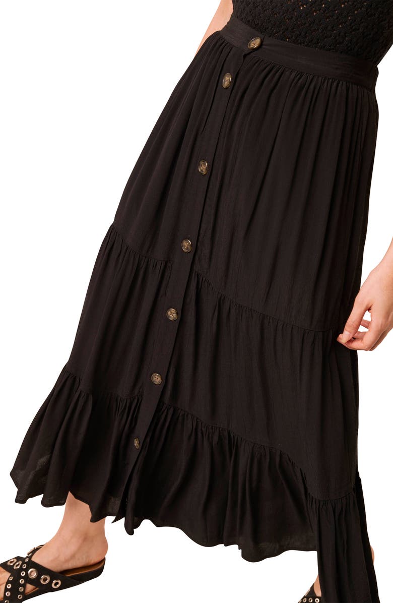 French Connection Easha Drape Maxi Skirt, Alternate, color, 