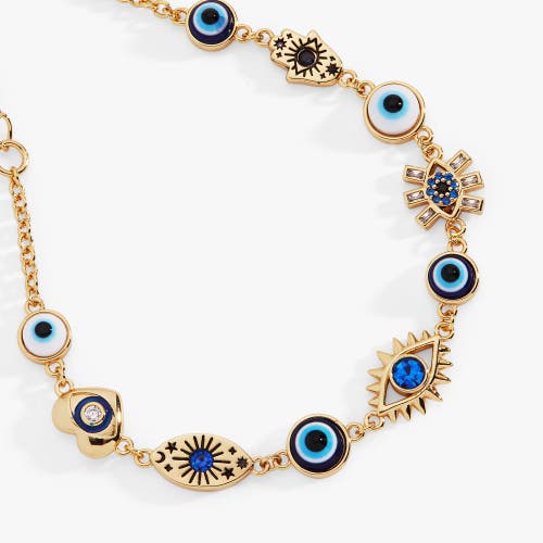 Alex And Ani Evil Eye Linear Bracelet In Gold