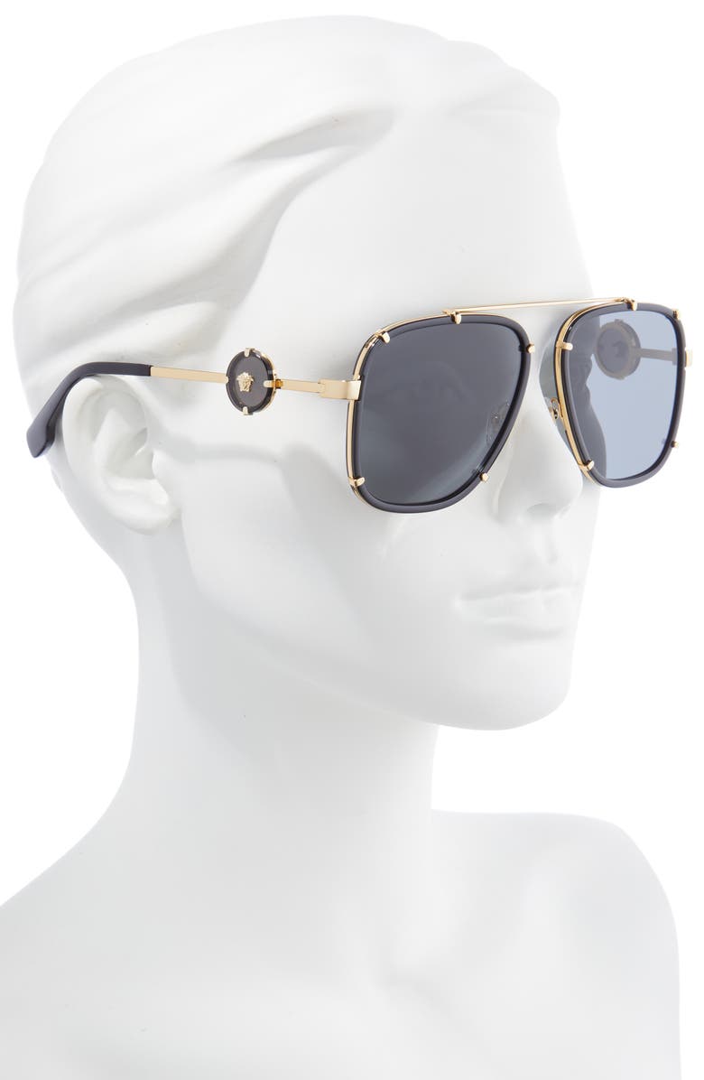 Versace 62mm Oversize Square Sunglasses, Alternate, color, 