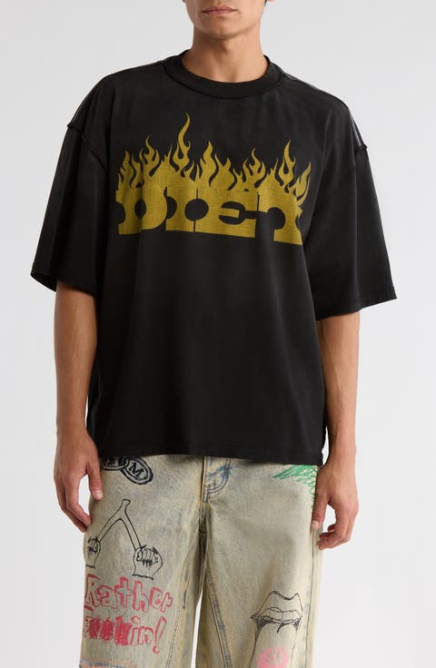 Oversize Flame Logo Graphic T-Shirt (Nordstrom Exclusive)