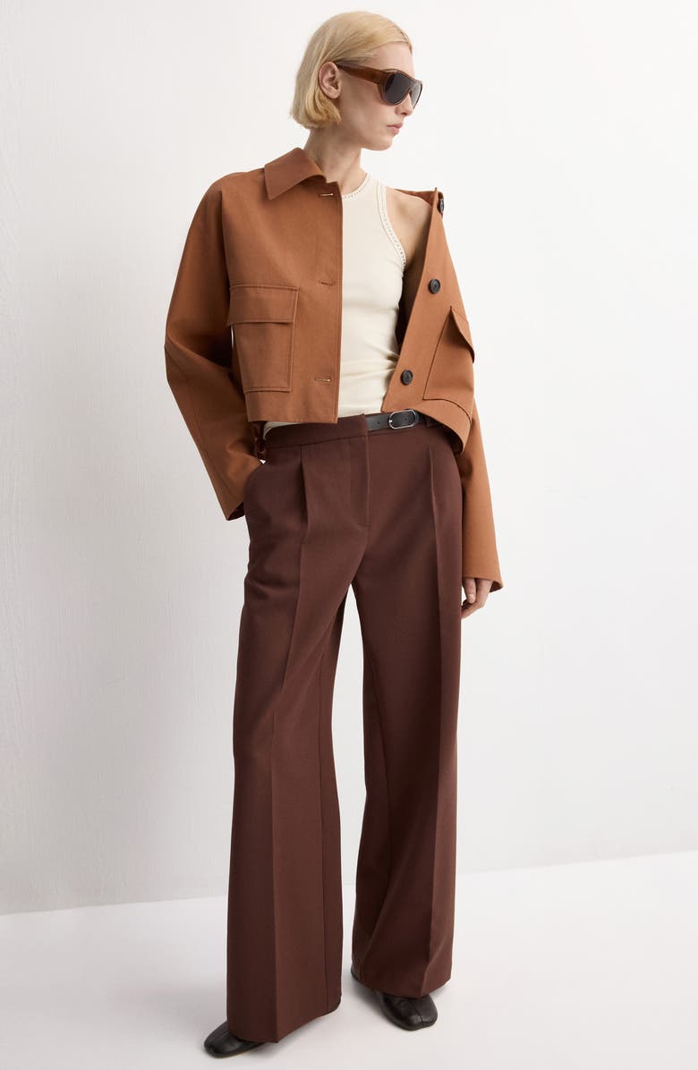 MANGO Stud Trim Crewneck Rib Tank, Alternate, color, Off White