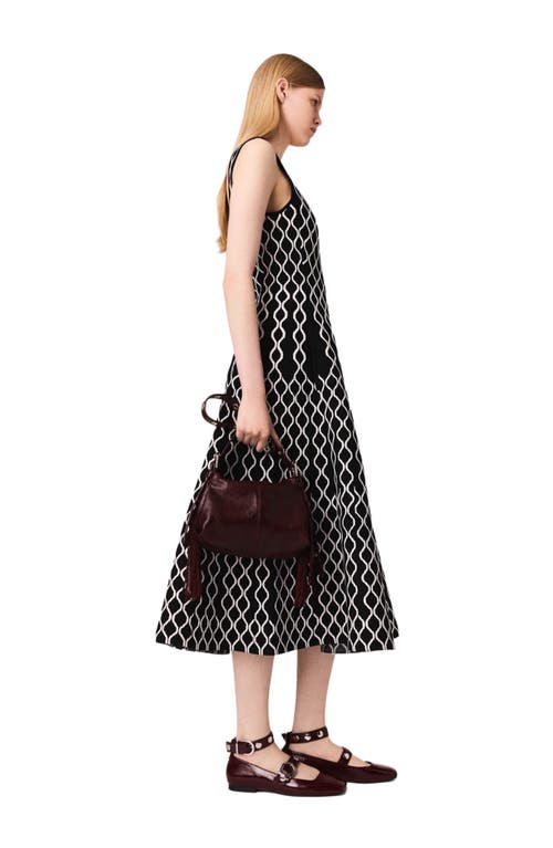 Maje Jacquard Knit Midi Dress