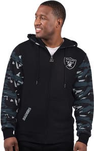 STARTER Men's Starter Black Las Vegas Raiders Thursday Night Gridiron Full-Zip Hoodie