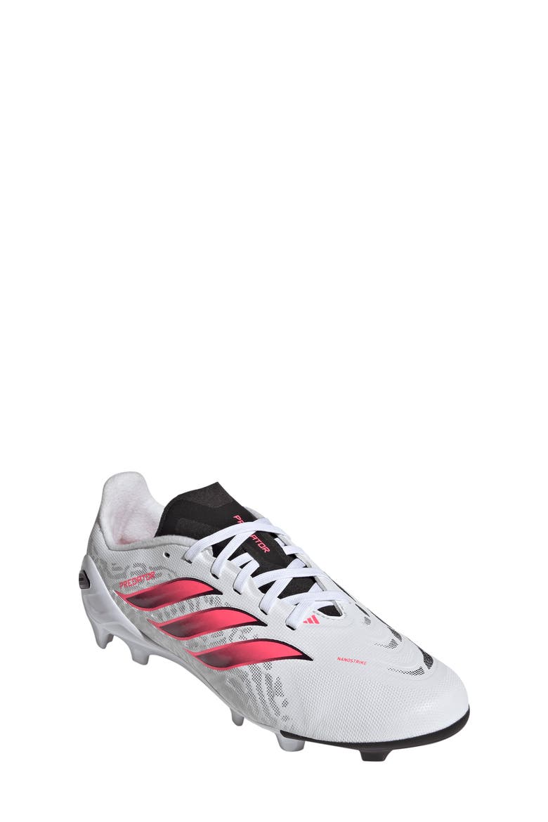 Kids' Predator League FG Soccer Cleat, Main, color, WHITE/ TURBO/ BLACK