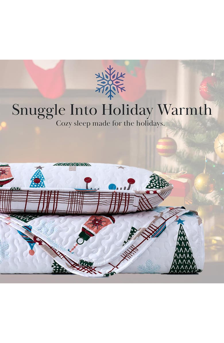 SOUTHSHORE FINE LINENS Winter Wonderland Oversized Holiday Quilt Set, Alternate, color, Winter Wonderland