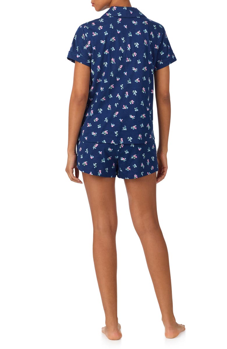 Lauren Ralph Lauren Notch Collar Boxer Short Pajamas, Alternate, color, Navy Print