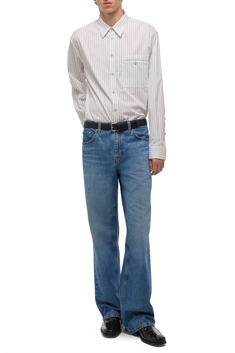 Brooklyn Low Rise Drop Straight Leg Jeans, Alternate, color, CLASSIC BLUE